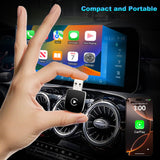 Wireless CarPlay Adapter for iPhone 2025 Upgrade Convert Wired CarPlay to Wireless CarPlay,for Cars with Built-in CarPlay and iOS 10+,Mini Size USB-A&USB-C,Stable Control&No Delay