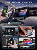Wireless CarPlay Adapter for Apple Android Auto: 2-in-1 Car Play Adapter Convert Wired to Wireless 2025 Upgraded - Stable & No Latency Mini USB Carplay Dongle for iPhone iOS 10+ /Android 11+