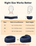 Heated Neck Brace Cervical Collar - Neck Support Brace with Heating Pad, Soft Foam Wraps Keep Vertebrae Stable and Aligned for Relief of Cervical Spine Pressure for Women & Men (M Size) Grey