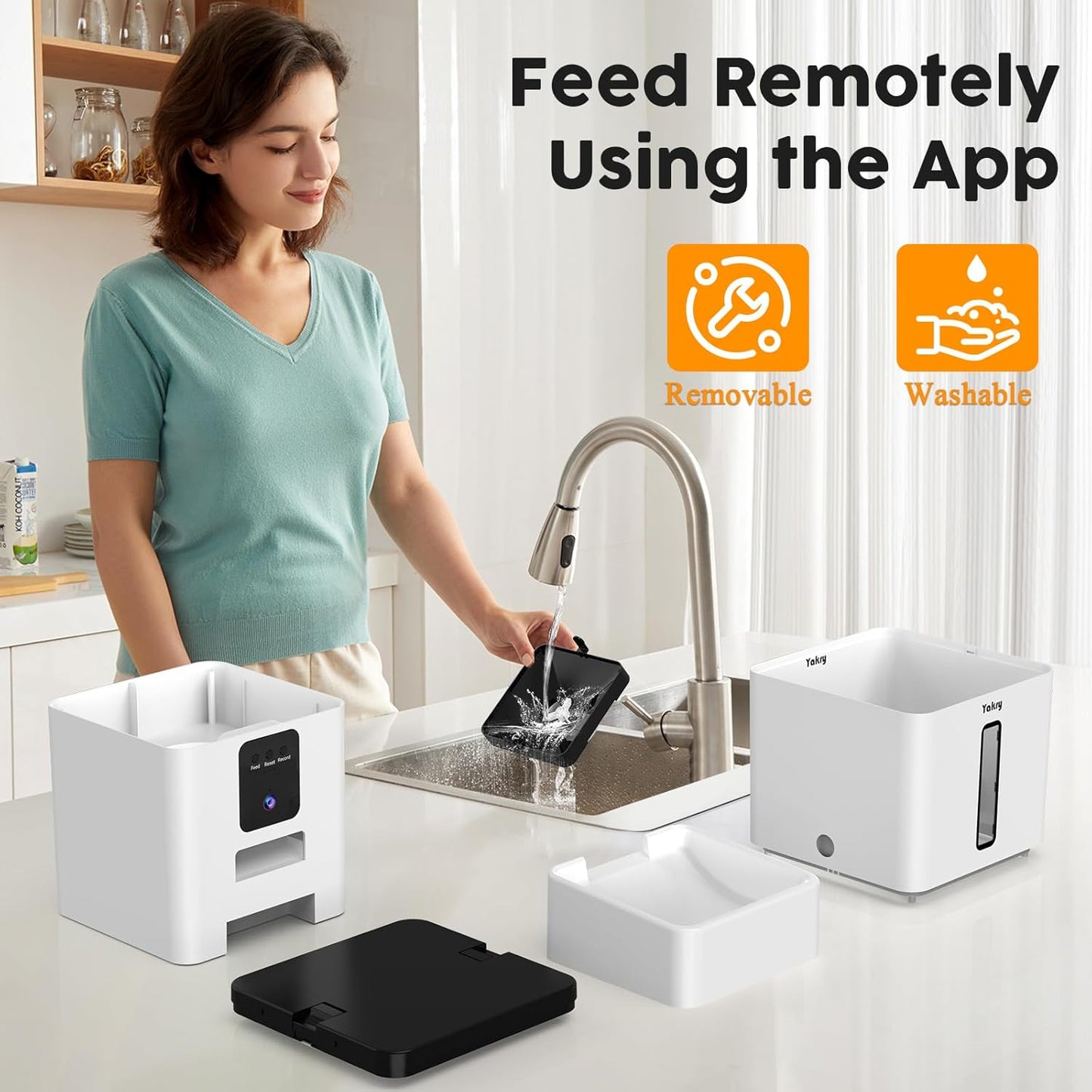 Phonery FeedlyFi ® Automatic Pet Feeder with Camera-Getphonery