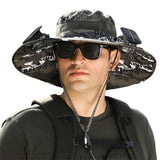 Phonery RadiantShade ® Wide Brim Hat with 2 Solar Fan