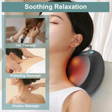 Christmas Gifts for Women Men,White Elephant Gifts,Shiatsu Neck Back Massager for Pain Relief Deep Tissue,Back Massager Deep Tissue Kneading with Heat,3D Electric Pillow(Blue)