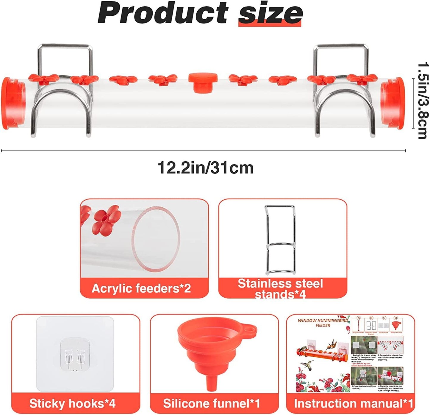 Phonery Feedr ® Window Hummingbird Feeder-Getphonery