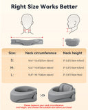 Heated Neck Brace Cervical Collar - Neck Support Brace with Heating Pad, Soft Foam Wraps Keep Vertebrae Stable and Aligned for Relief of Cervical Spine Pressure for Women & Men (M Size) Grey
