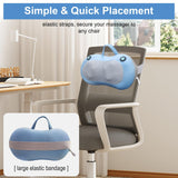 Christmas Gifts for Women Men,White Elephant Gifts,Shiatsu Neck Back Massager for Pain Relief Deep Tissue,Back Massager Deep Tissue Kneading with Heat,3D Electric Pillow(Blue)