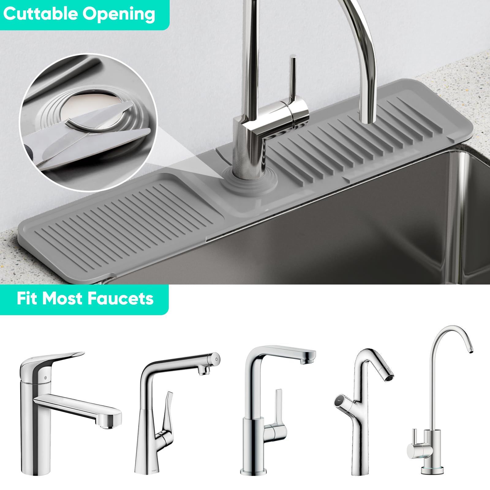 Phonery DrySink ® Faucet Mat for Kitchen Sink-Getphonery