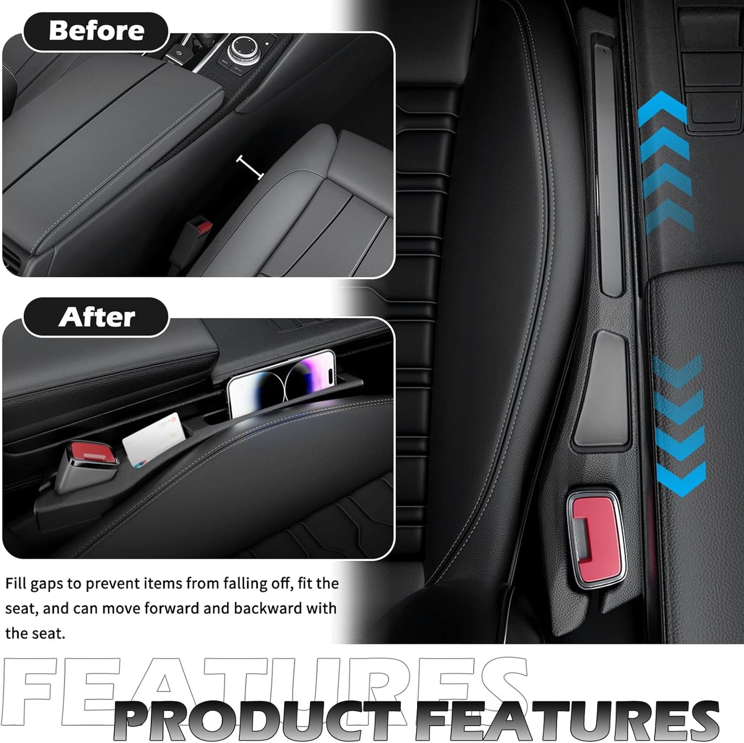 Phonery GripGap  ® Car Seat Gap Fillers