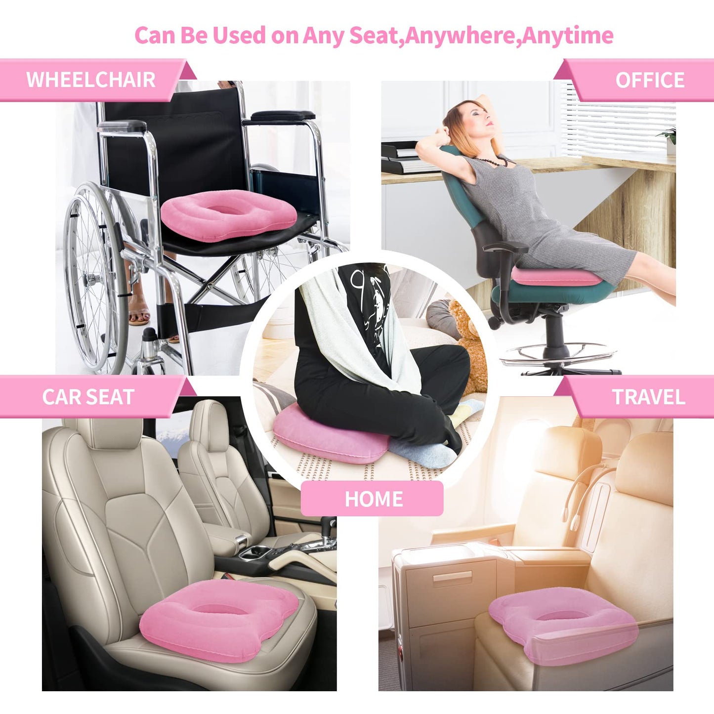 Phonery AeroRelief  ® Donut Pillow For Tailbone