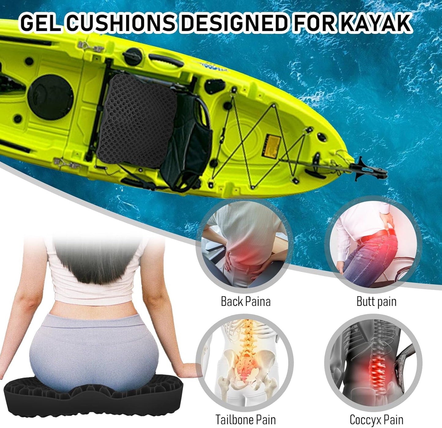 Phonery YakComfort ® Kayak Seat Cushion