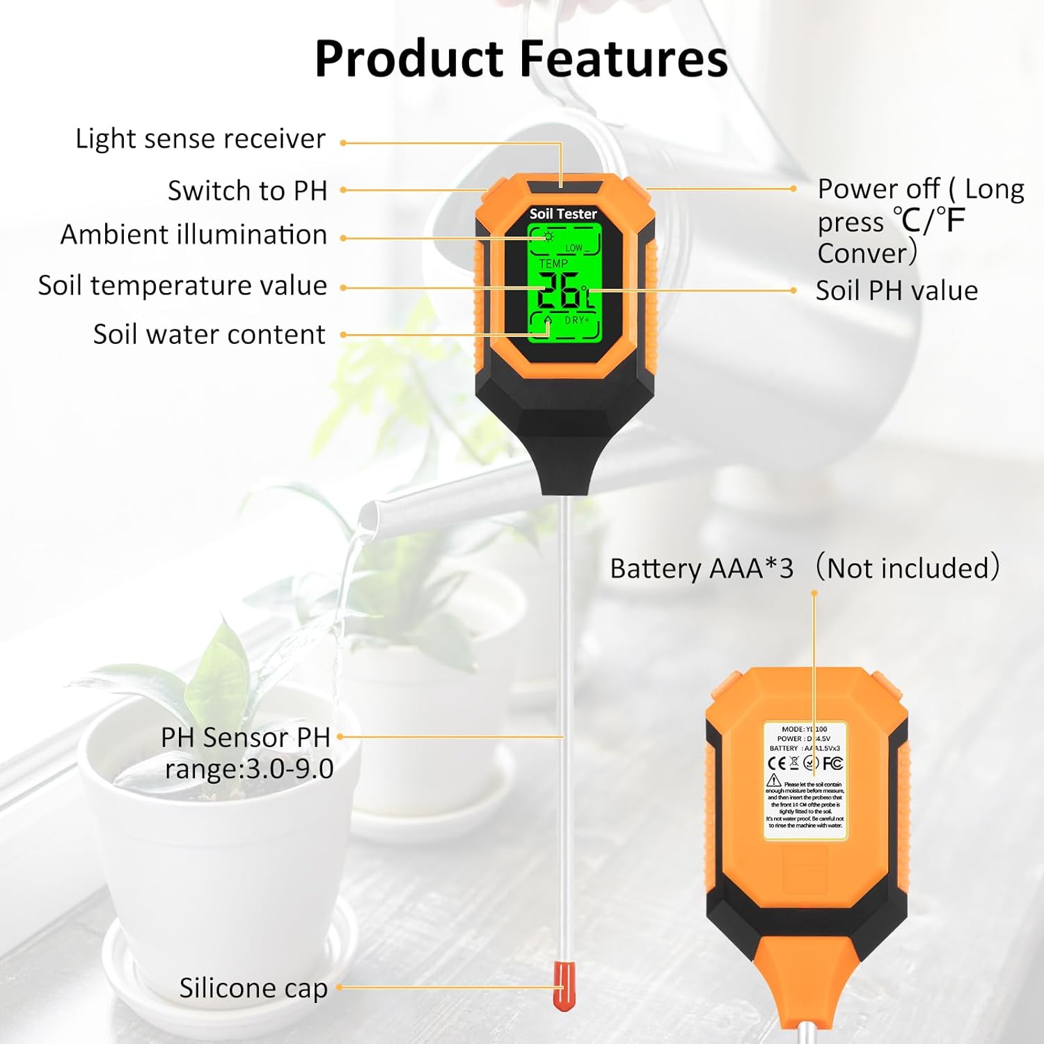 Phonery FloraTrack ® Soil Moisture Sensor-Getphonery