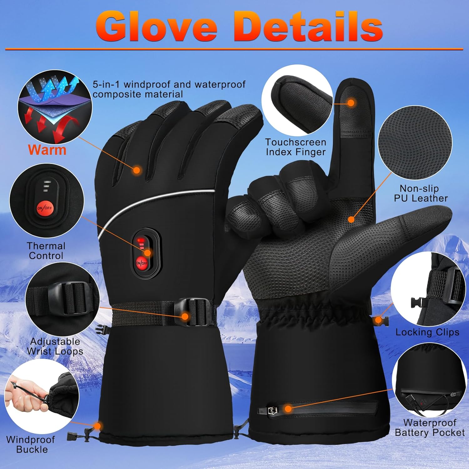 Phonery FrostGuard ® Electric Heated Gloves-Getphonery