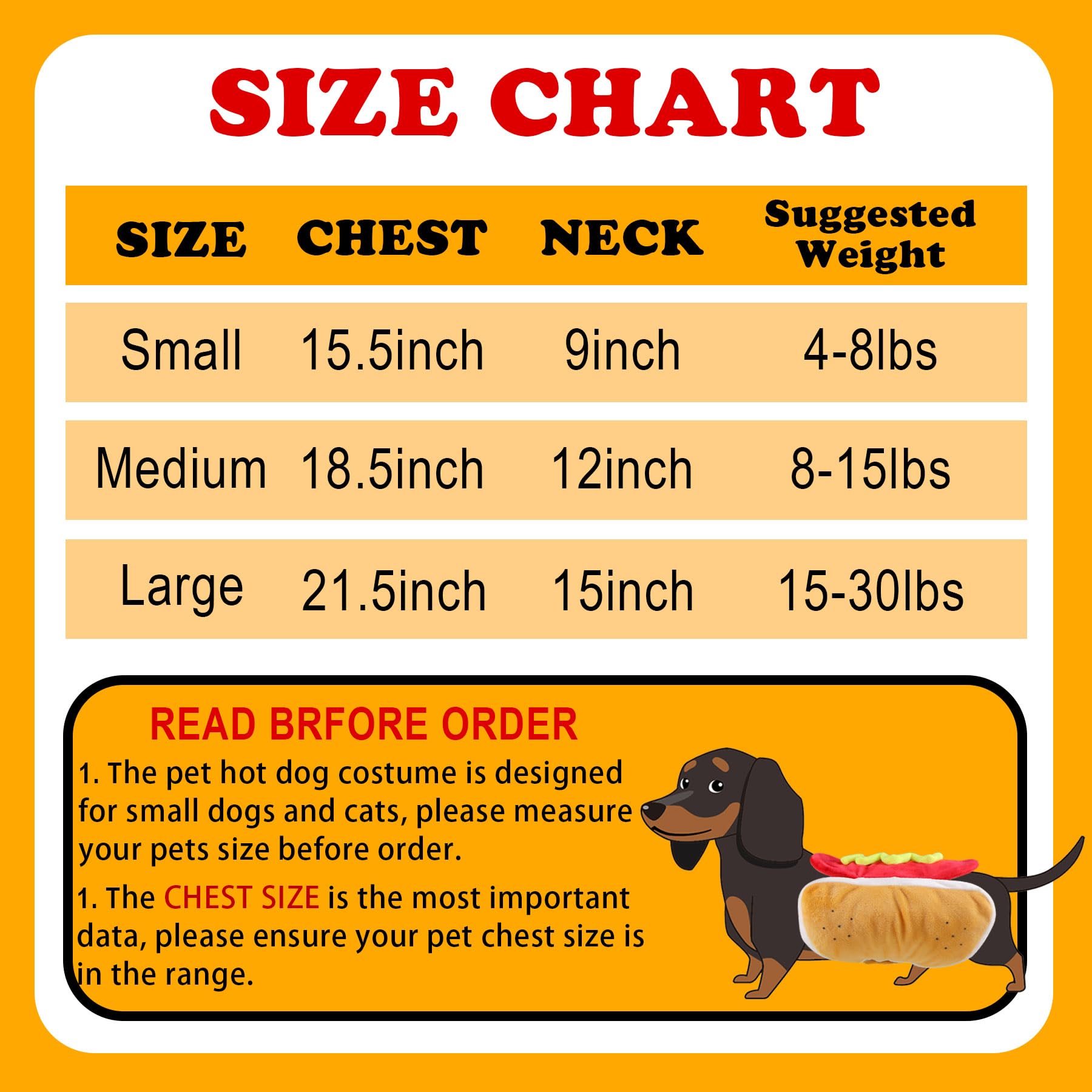 Phonery HotDoggie ® Hot Dog Costume for Dogs-Getphonery