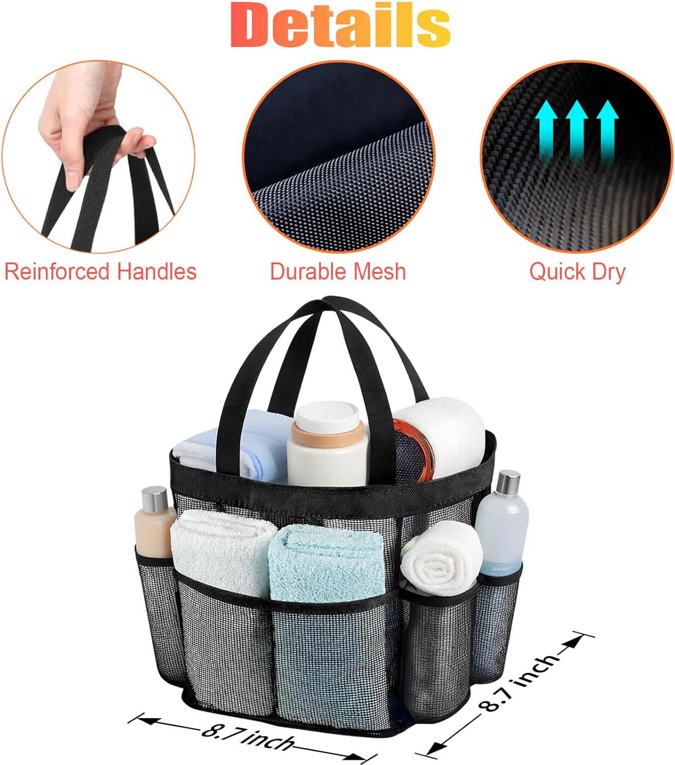 Phonery AquaCarry ® Mesh Shower Caddy 2 Pack-Getphonery