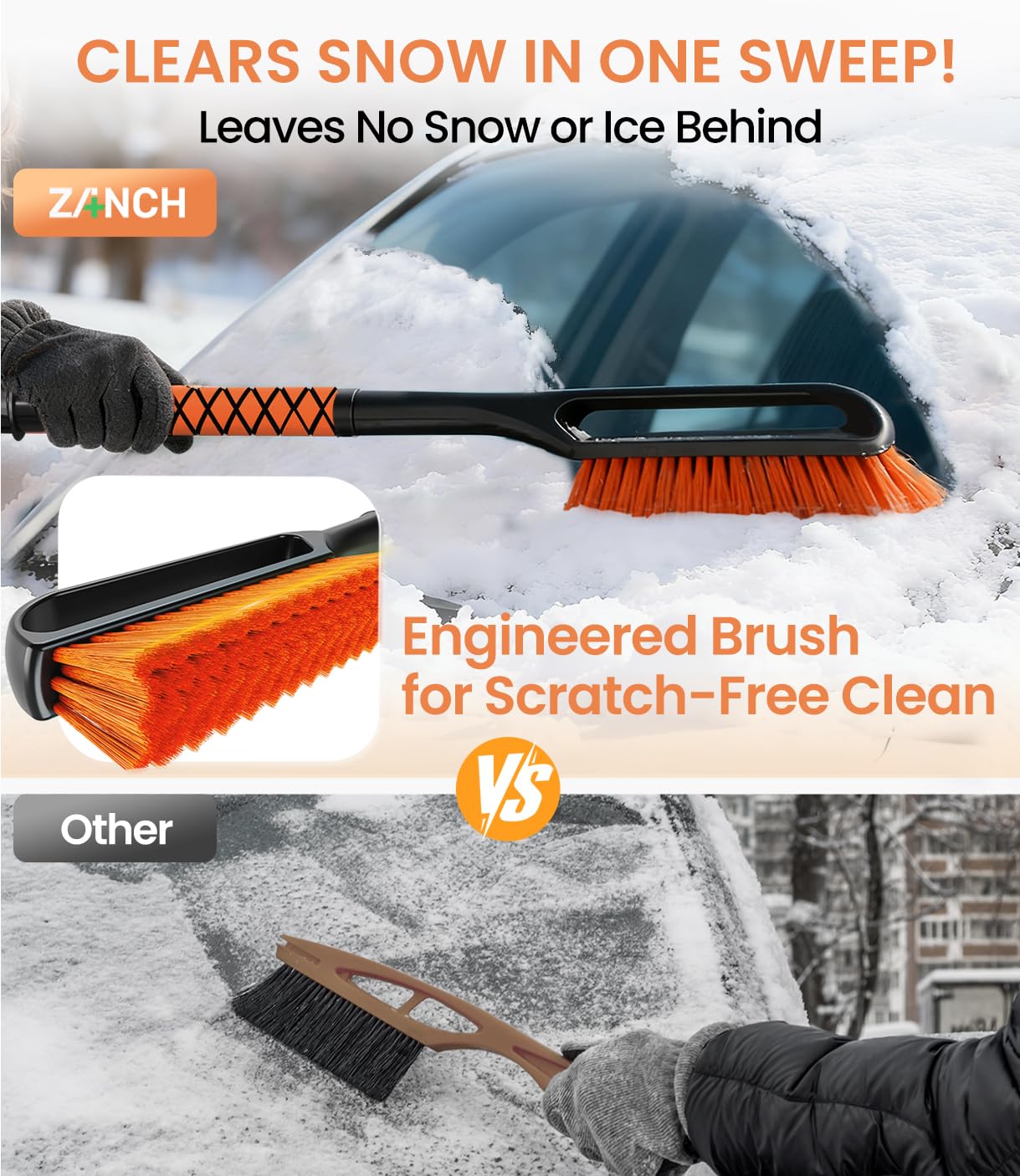 Phonery Torrent Tools 3 in 1 car snow brush
