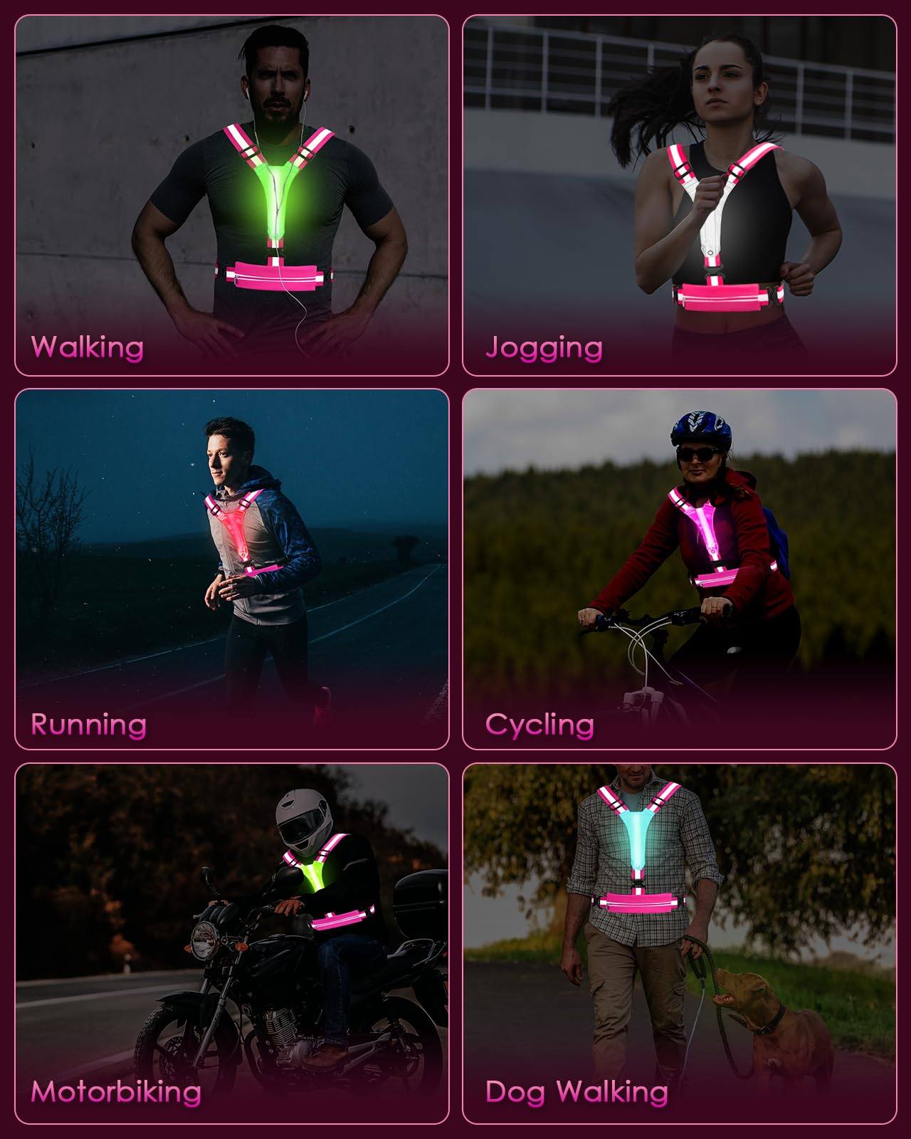 Phonery LumiVest ® Light Up Running Vest-Getphonery