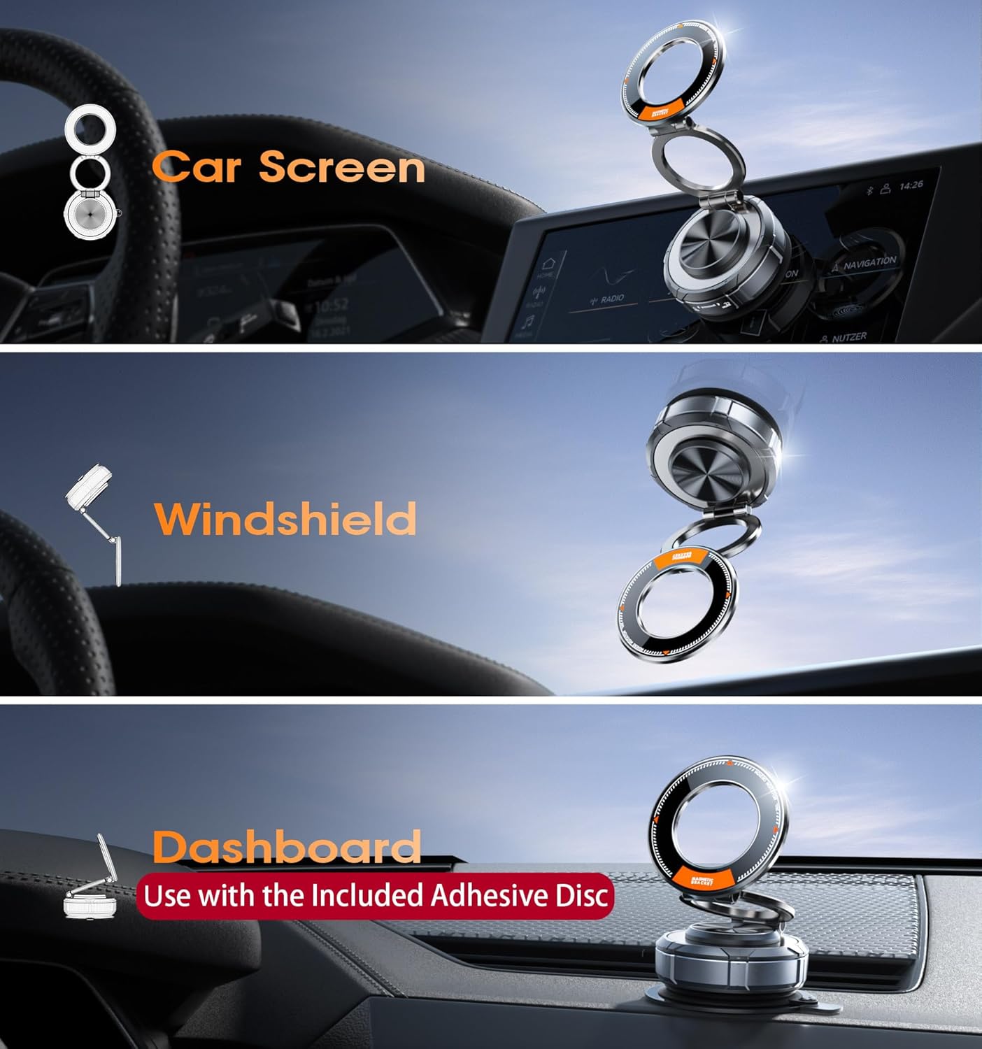 Phonery VacLock ® Phone Mount For Car Dashboard