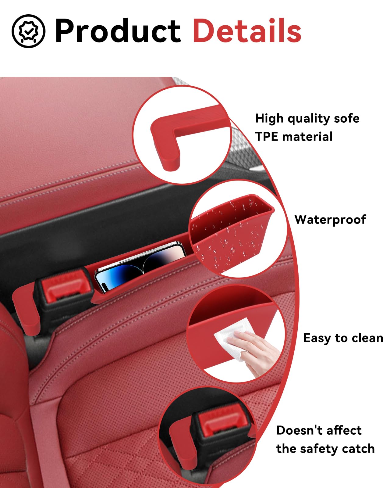 Phonery DropStop ® Car Seat Gap Fillers