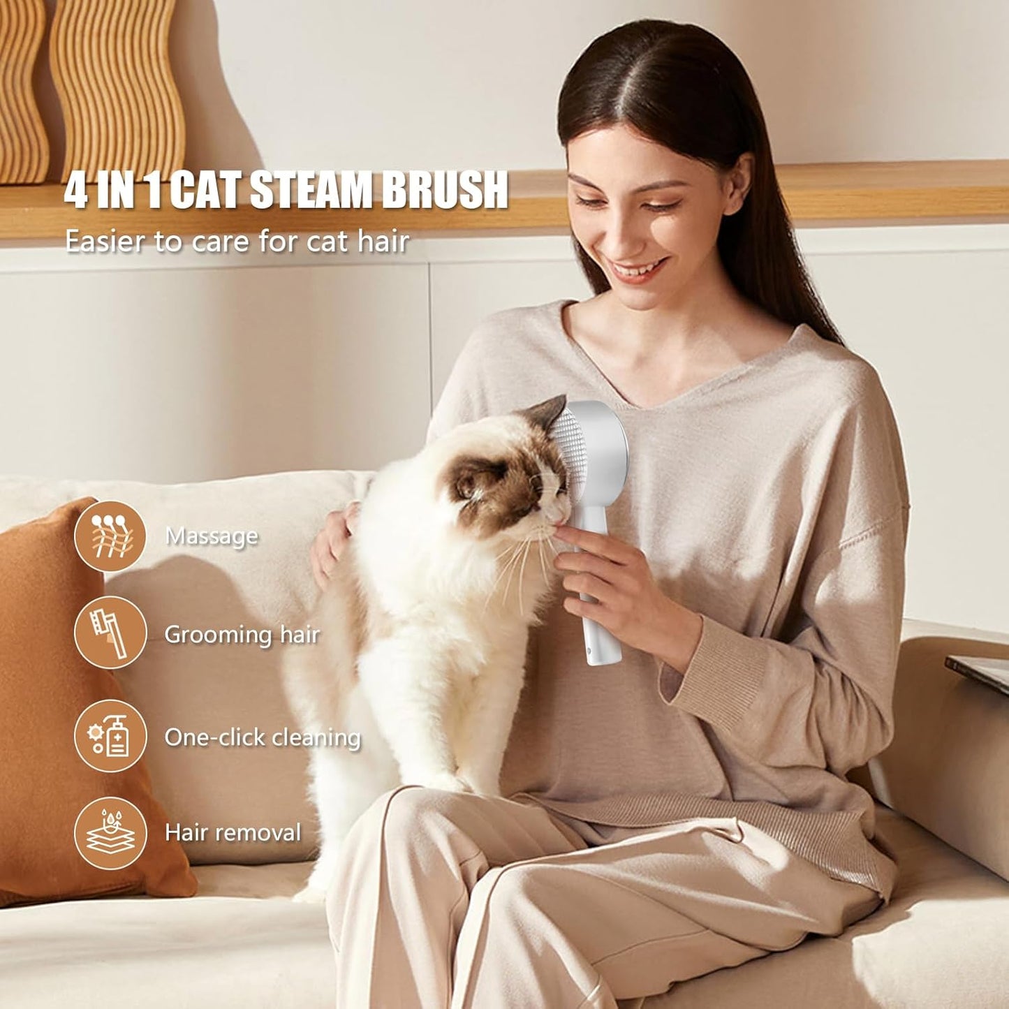 Phonery SilkyFur ® Cat Steam Brush-Getphonery
