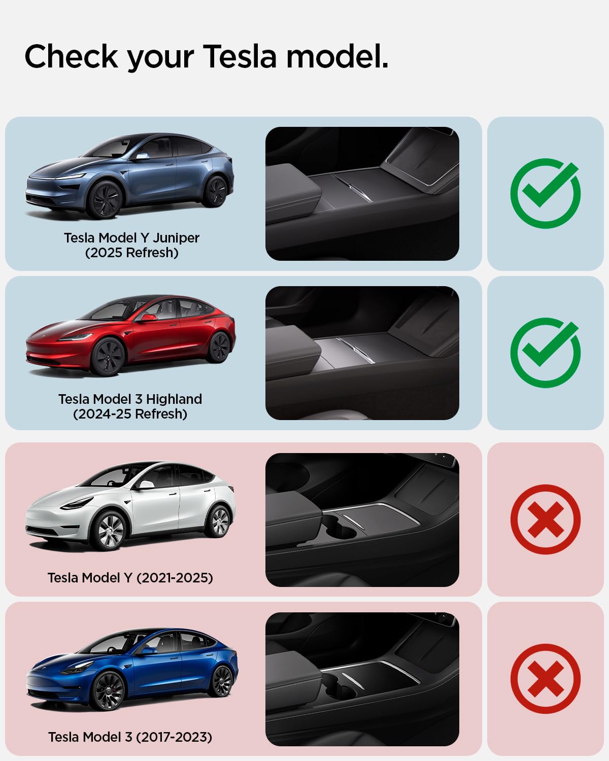 Phonery TesLux ® Center Console Armrest Cover for Tesla