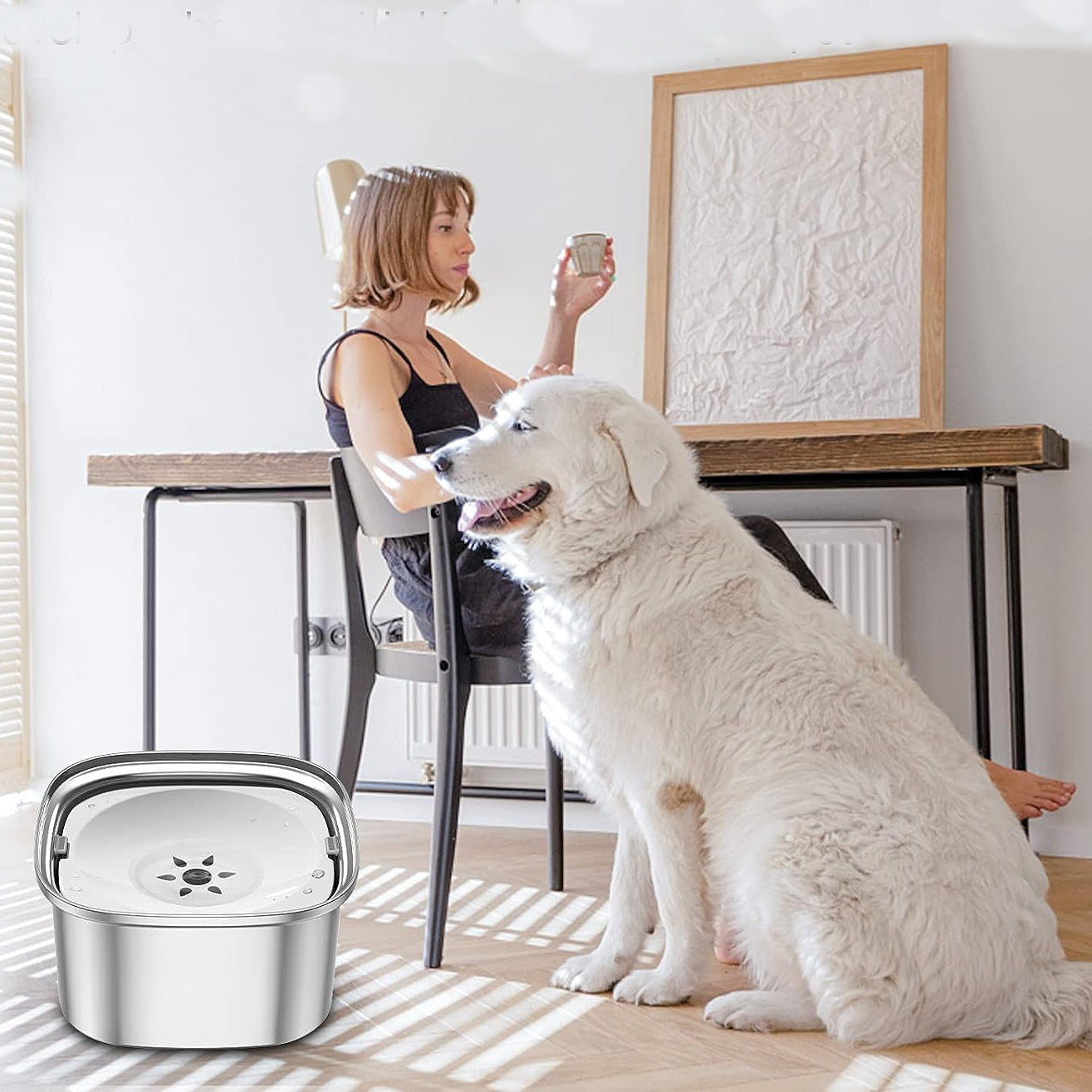Phonery SplashShield ® Spill Proof Water Bowl for Large Dogs-Getphonery