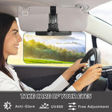Sun Visor Extender for Cars，Adjustable Polarized Sun Visor Extender ，Polarized Car Sun Visor，Safe Driving Extension for Glare/UV ，Clip on, Universal (Universal, L)