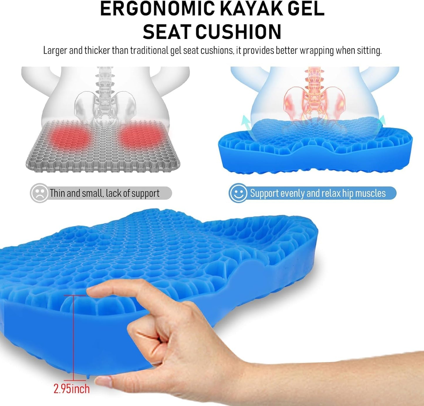 Phonery YakComfort ® Kayak Seat Cushion