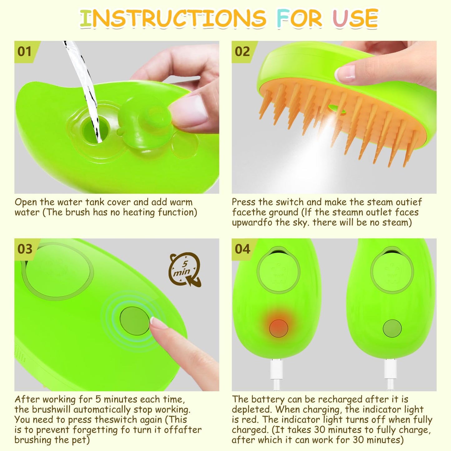 Phonery SteamPaws ® Steam Brush for Cat-Getphonery