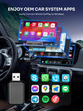 Wireless CarPlay Adapter for Apple Android Auto: 2-in-1 Car Play Adapter Convert Wired to Wireless 2025 Upgraded - Stable & No Latency Mini USB Carplay Dongle for iPhone iOS 10+ /Android 11+