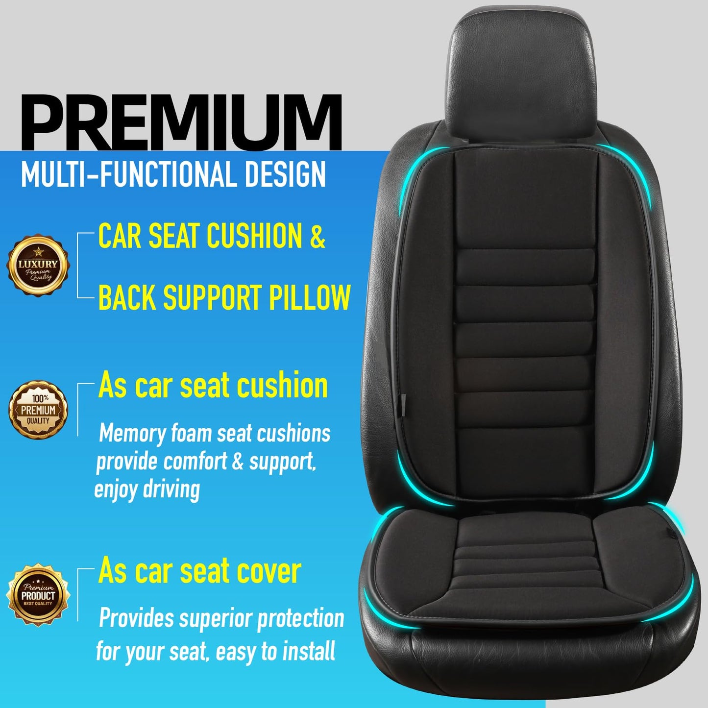 Phonery BackEase ® Car Seat Cushion-Getphonery