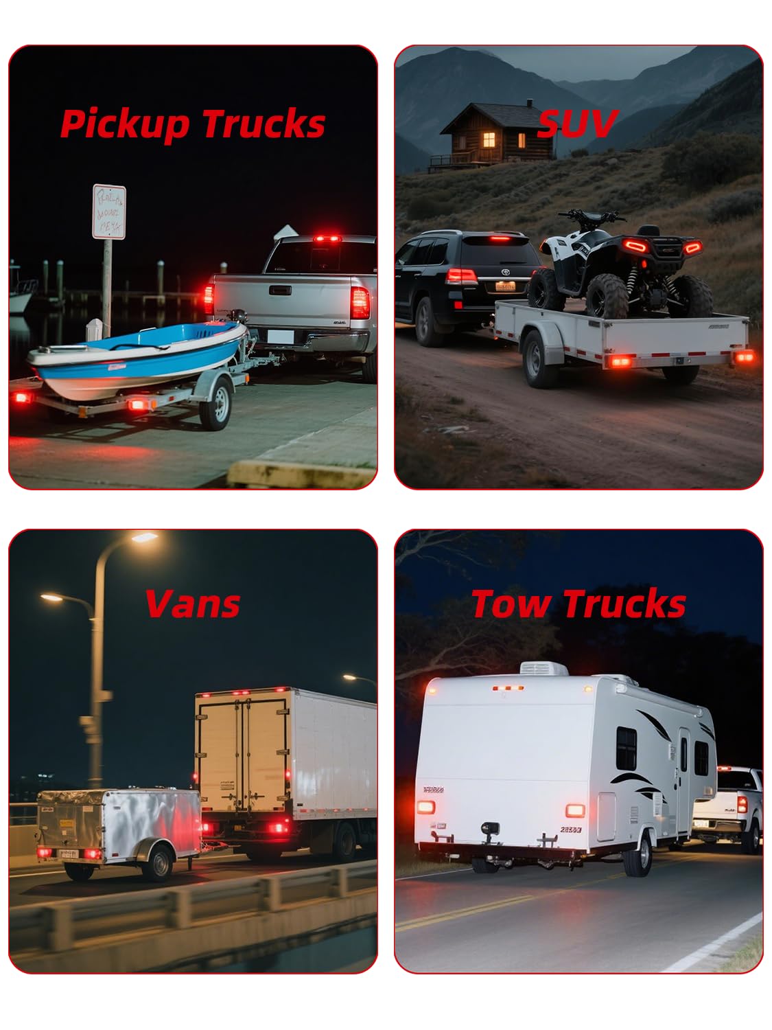 Phonery Luma ® LED Wireless Tail Lights for Trailer