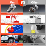 Fuel Transfer Pump Lithium Battery Powered with Auto-Stop & Leak Protection, Automatic Fuel Transfer Pump with 71" Extra Long Hose, Safe and Efficient Portable Gas Can Pump for Oil, Diesel, Gasoline