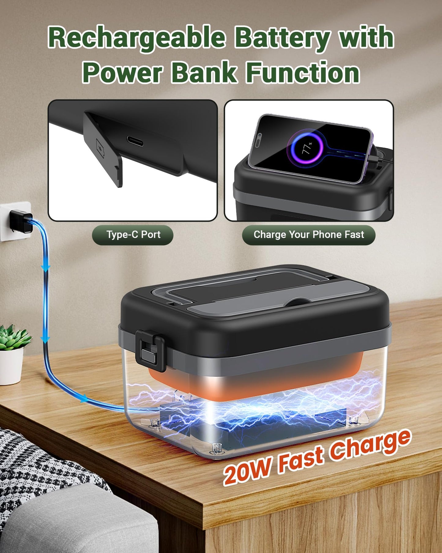 Phonery VoltLunch ® Electric Lunch Box for Adults