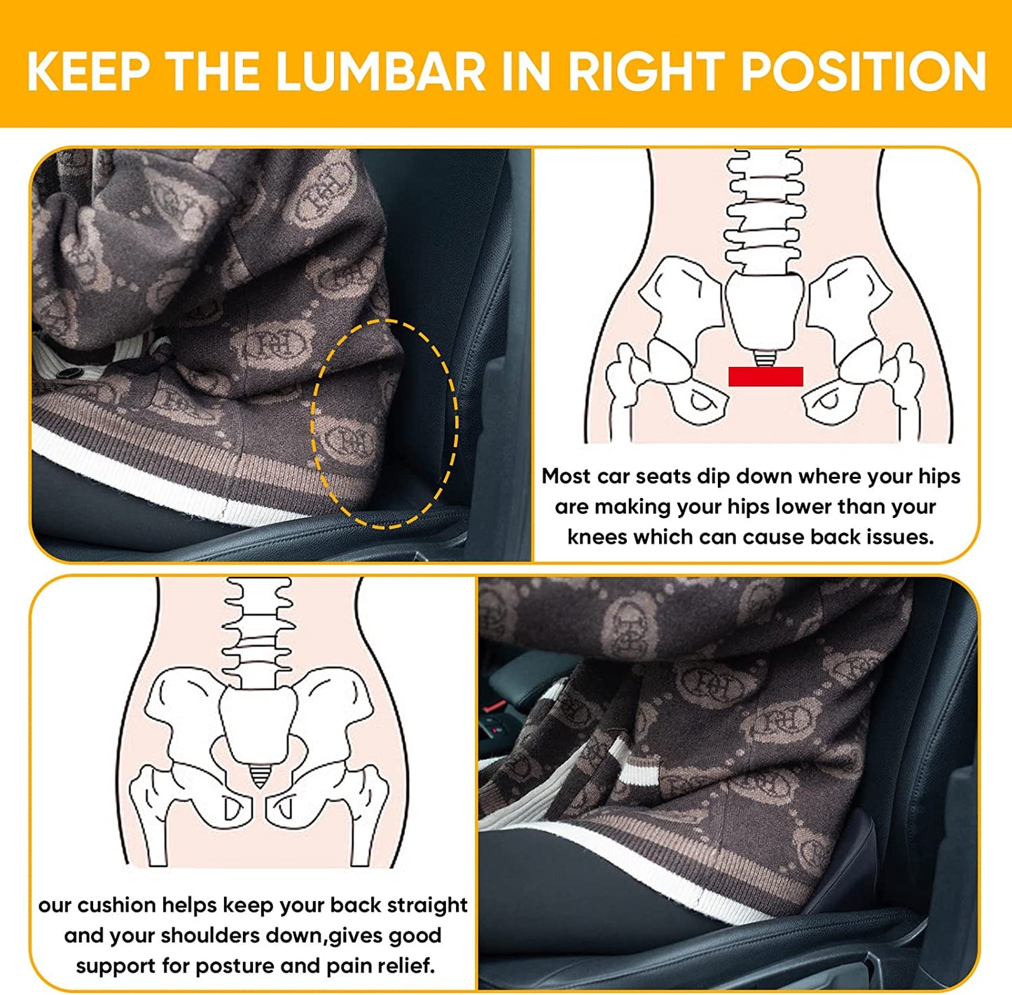 Phonery LumbarEase  ® Car Support Pillow-Getphonery