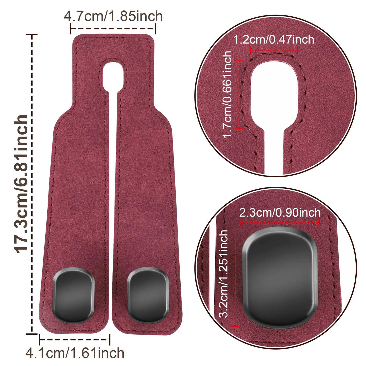 Phonery HookMate ® Headrest Hooks for Car 4 Pack-Getphonery