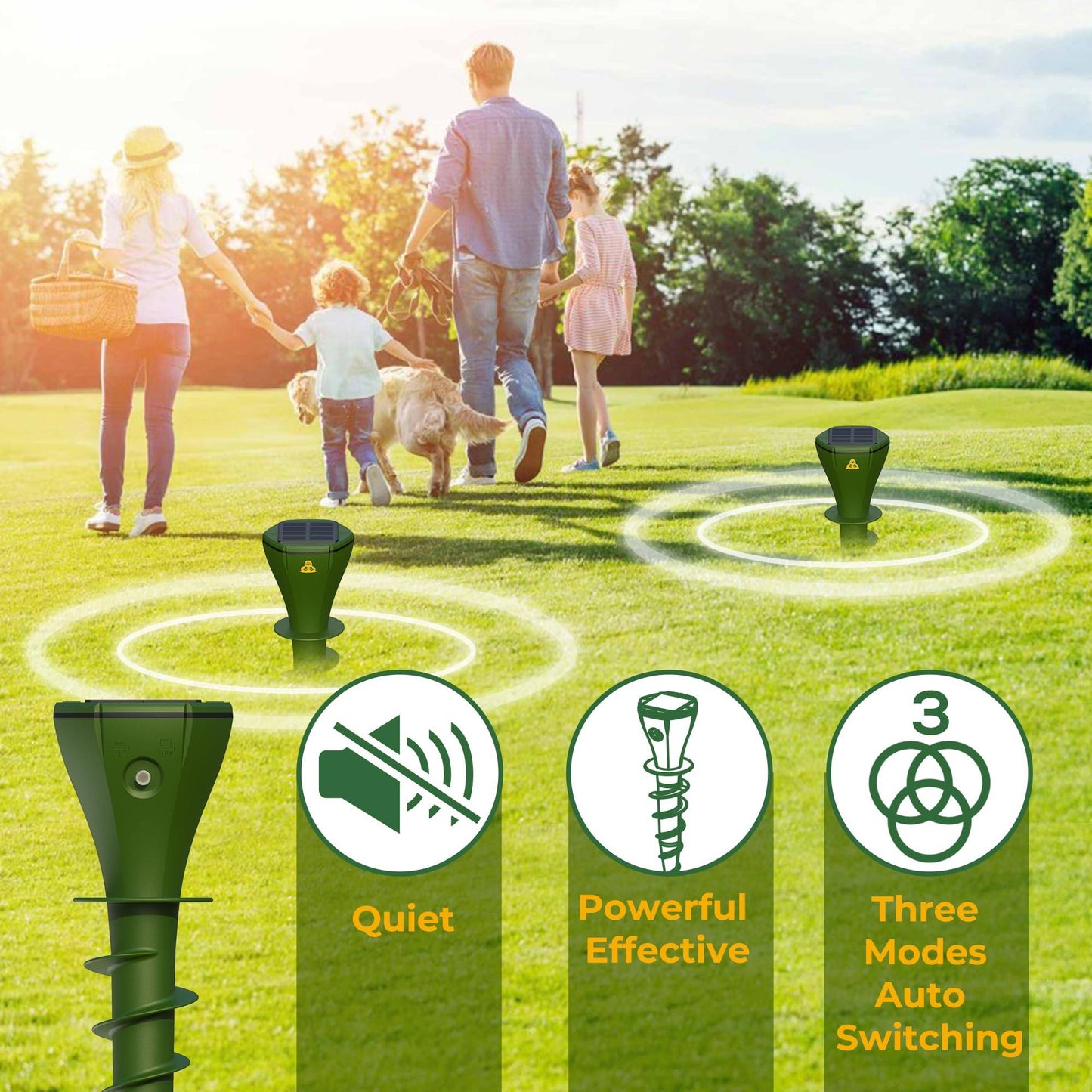 Phonery SunWave ® Solar Powered Mole Repellent-Getphonery