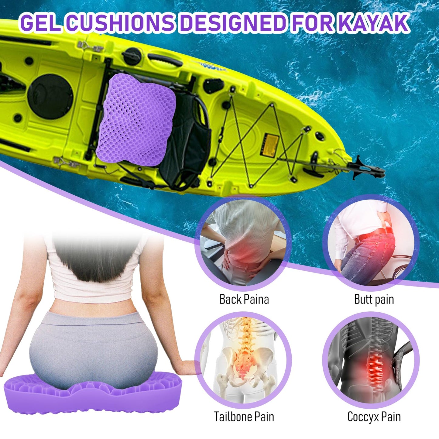 Phonery YakComfort ® Kayak Seat Cushion