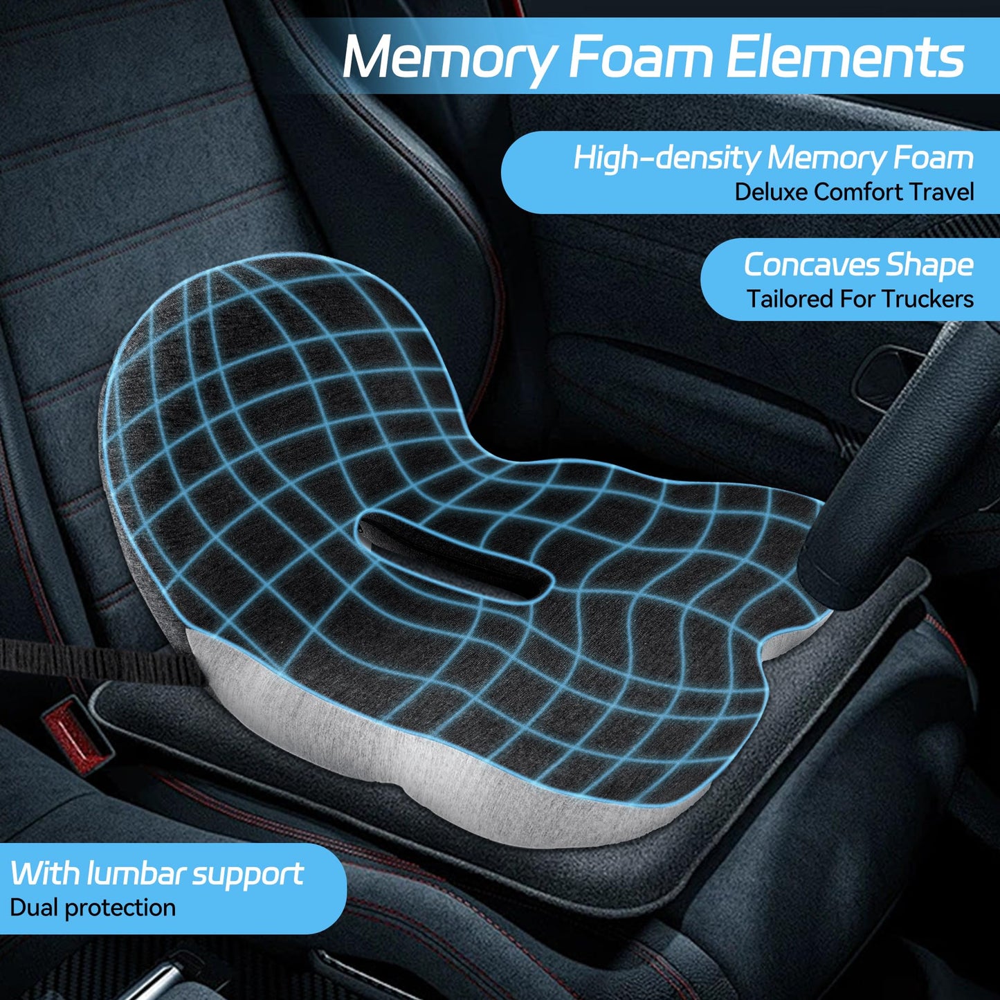 Phonery RoadComfort ® Truck Drivers Seat Cushion-Getphonery