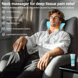 Hugterra Neck Massager 2025, Neck Stretcher Cervical Traction with Heat, 3 Modes, Portable Massage Neck Hump Corrector for Pain Relief and Muscle Relax, 26° Angle Cervical Traction Device