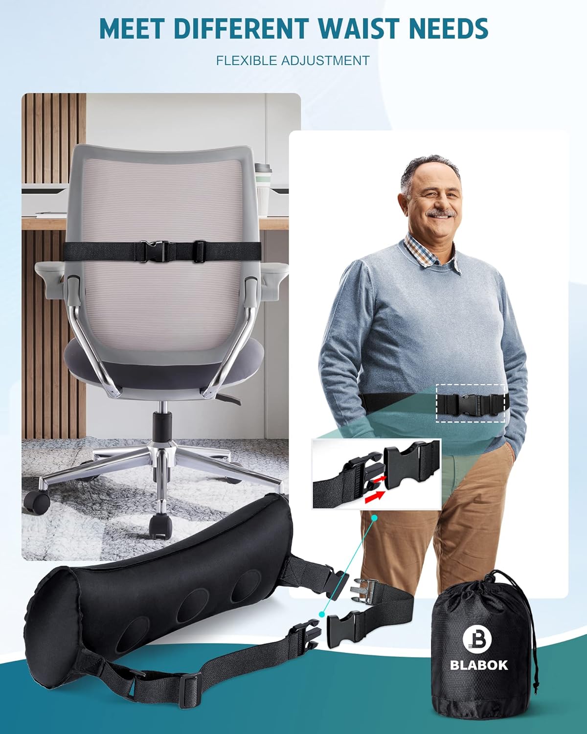 Phonery PosturePal ® Inflatable Lumbar Pillow