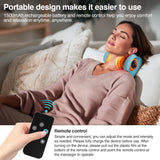 Hugterra Neck Massager 2025, Neck Stretcher Cervical Traction with Heat, 3 Modes, Portable Massage Neck Hump Corrector for Pain Relief and Muscle Relax, 26° Angle Cervical Traction Device