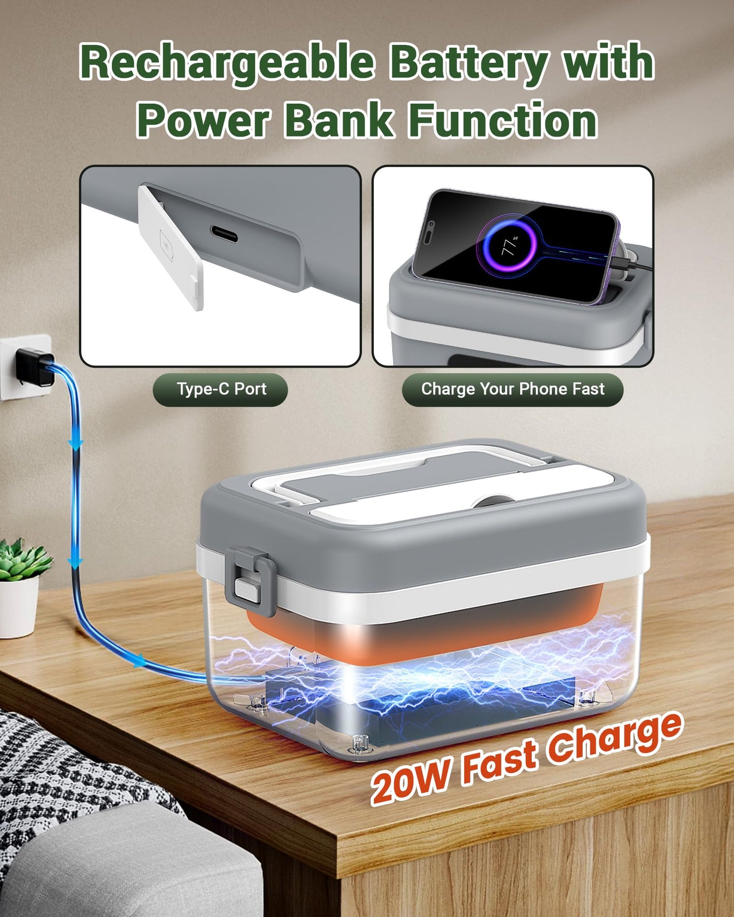 Phonery VoltLunch ® Electric Lunch Box for Adults