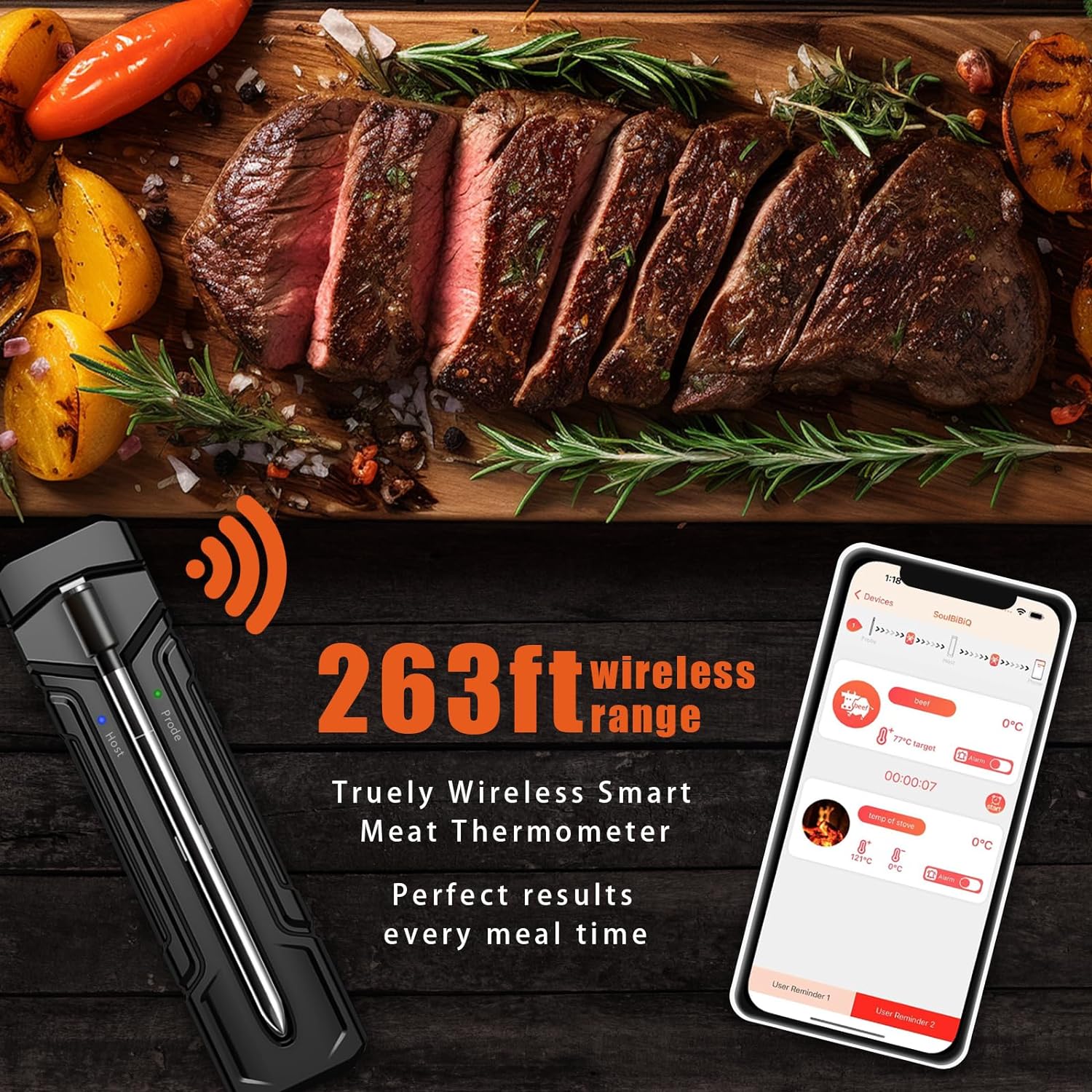 Phonery SmartCook ® Bluetooth Meat Probe-Getphonery