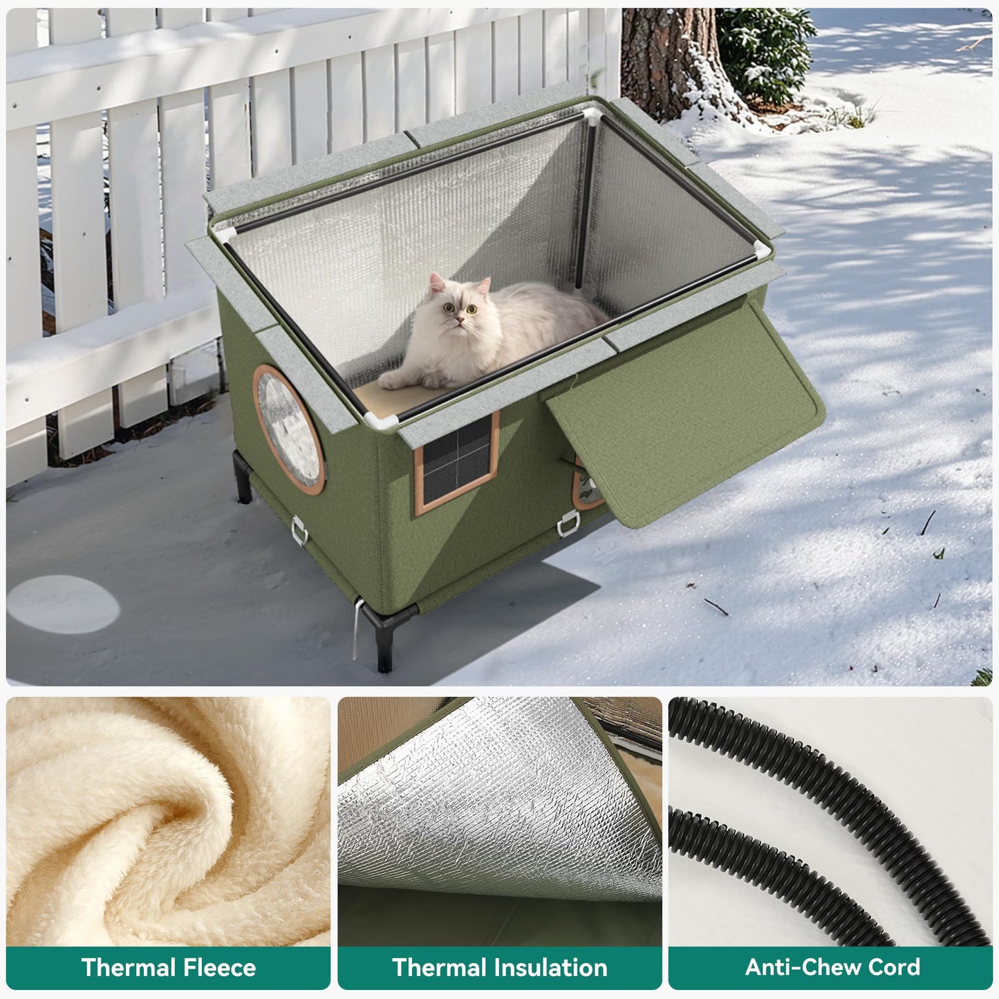 Phonery Guardian Outdoor Cat House for Winter