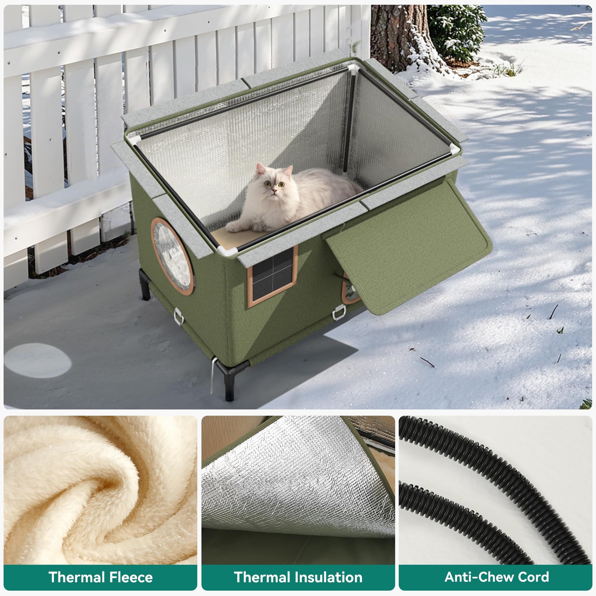 Phonery Guardian Outdoor Cat House for Winter