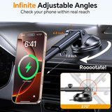 Coolpow for MagSafe Car Mount Charger【Ultra Magnet】Magnetic Phone Holders for Your Car Charger【Windshield+Vent+Dash】Magnetic Wireless Car Phone Holder Charger Car Mount for iPhone 16 Pro Max 15 14 13