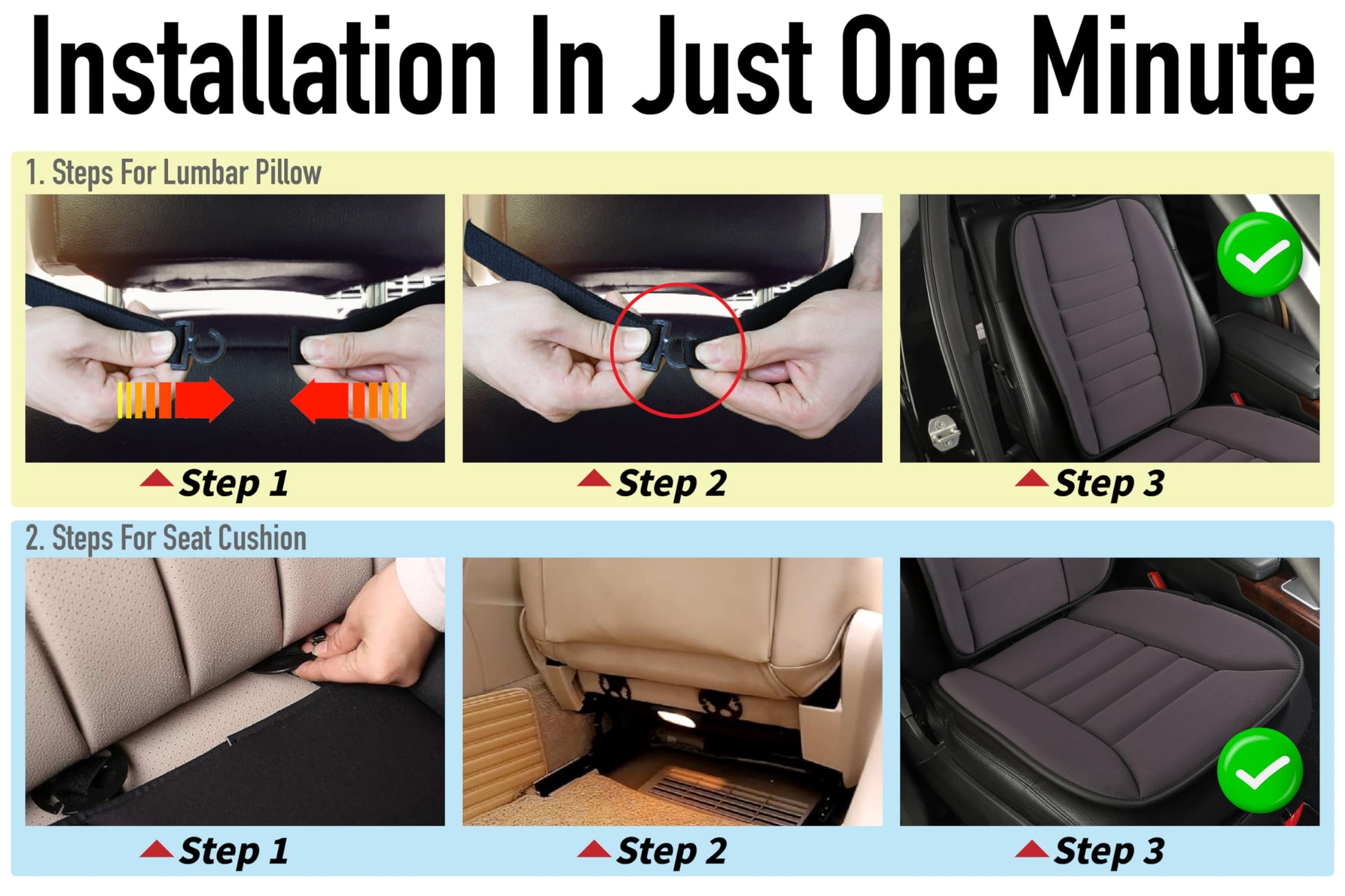 Phonery BackEase ® Car Seat Cushion-Getphonery