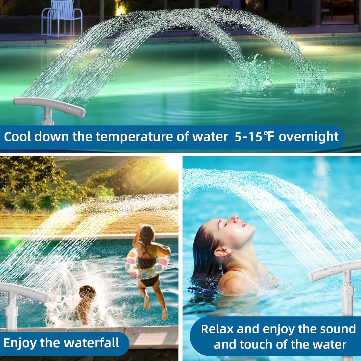 Phonery SplashMaster ® Pool Fountain for Above and In-Ground Pools-Getphonery