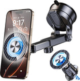 for MagSafe Magnetic Phone Holder for Car [2025 Upgraded Strongest Magnet] Car Mount Cell Stand for Dashboard Windshield Vent Compatible with iPhone 16/15/14/13/12/11 Android etc-Black