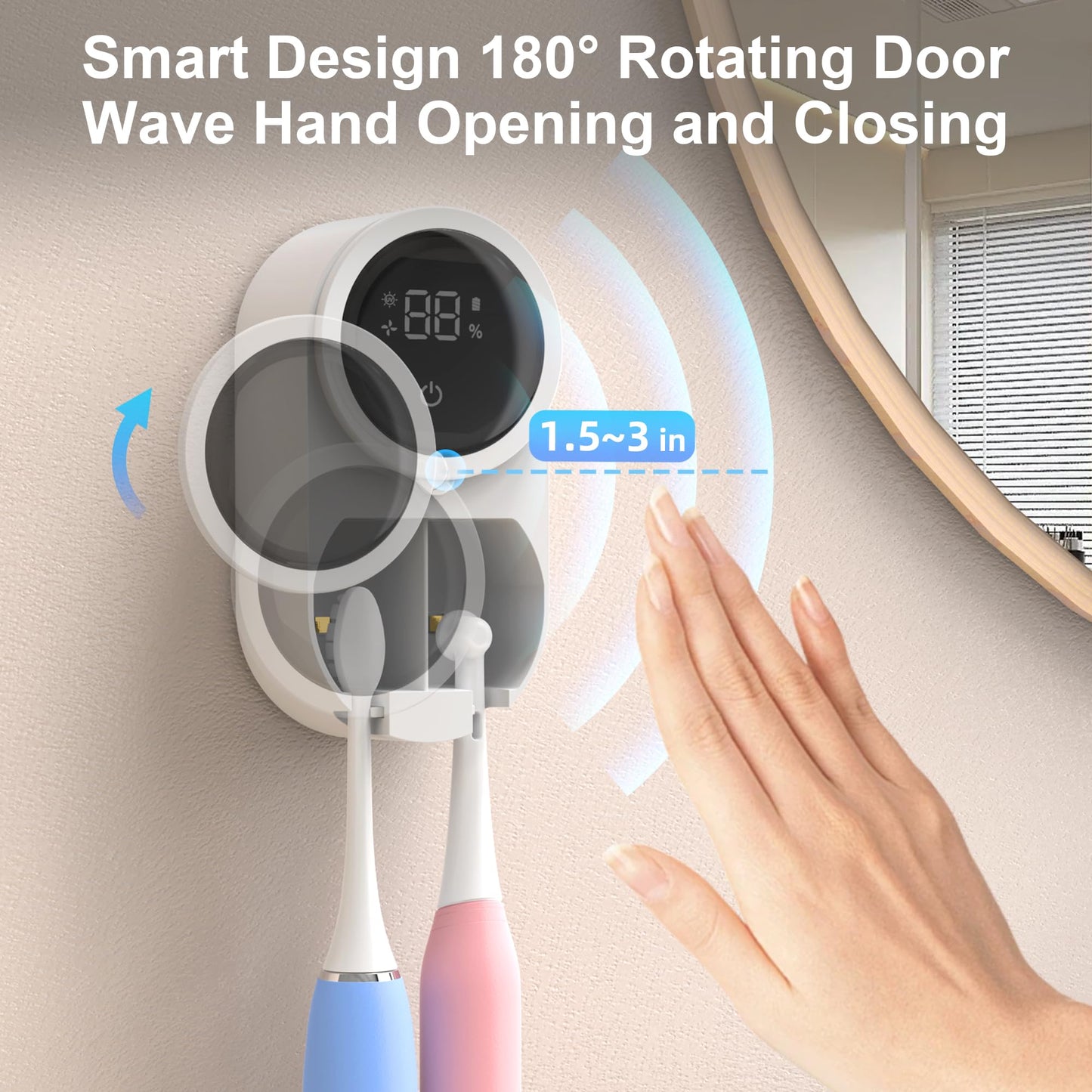 Phonery BrushGuard  ® Wall Mounted Toothbrush Holder-Getphonery