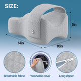 Knee Pillow for Side Sleepers, Large Comfortable Memory Foam Leg Pillow for Side Sleeping, Adjustable Strap, Pillow Sleeping Between Legs Aligns Spine, Relief for Sciatica, Back, HIPS, Knees, Joints